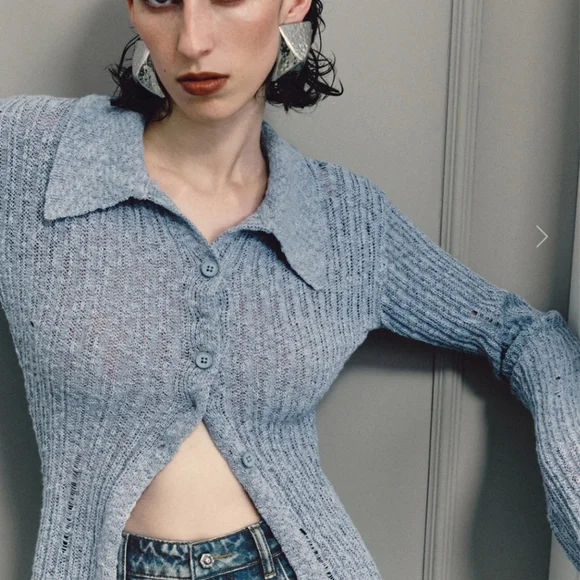 NWT URBAN REVIVO SKATER SKINNY KNITTED CARDIGAN - Picture 2 of 9